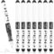 Amaxiu Quick Drying Disposable Fountain Pens, 8 Pcs Black Ink Gel Pens 0.38mm Extra Fine Point Calligraphy Pens Large Capacity Journaling Pens for Sketching School Office Supplies (Black)