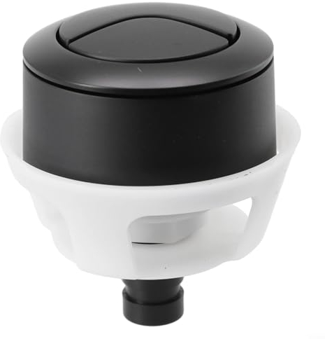 RANRAO Botón de descarga dual mejorado con cable oculto, botón de descarga de inodoro de repuesto duradero para cisterna oculta operada por cable WC (negro), 1511668501