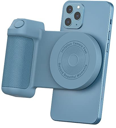 Sxhlseller Smartphone shiftcam - Magnetische smartphonegrip mit Fernbedienung, Handy Selfie Grip Handle Photo Phone Holder für alle Handys Video Shooting Vlog (Dunkelblau)
