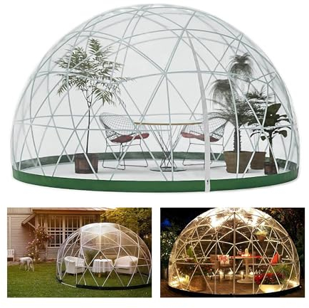 ALSUP Gewächshaus Gartenkuppel Iglu PVC-Kuppelzelte, Wetterfest, Gewächshaus, Garten, Blasenzelt Transparente Hülsenabdeckung, Kuppelkuppel, Geodätisches Kit