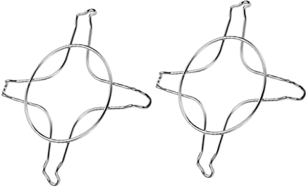 GLEAVI 2 Pièces Support De Cuisinière à Gaz Support De Cuisinière En Acier Inoxydable Anneau De Support Pot à Lait Supports De Cuisinière à Gaz Râteliers à Gaz Porte-bague Le Bateau Métal