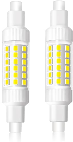 Caldarax Ampoule R7s LED 78mm 8W Blanc Froid 6000K, LED R7s Lampe Equivalent 70W Ampoule Halogène J78 R7s, 830LM, AC220-240V, Angle de Faisceau 360°, Non-Dimmable, Lot de 2