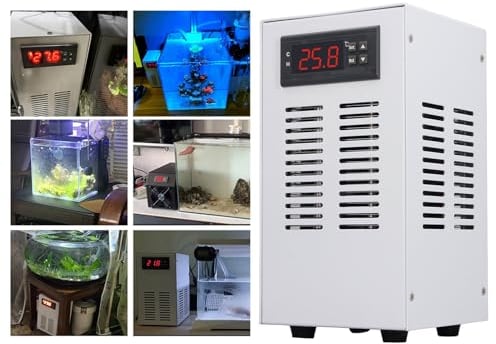 Bewinner 35L Aquarium Wasserkühler Heizung Kühlung 2-in-1, 120W 3L/Min Geräuscharmer Wassertankkühler, Temperaturregler Wasserkühlsystem für Axolotl (EU-Stecker)