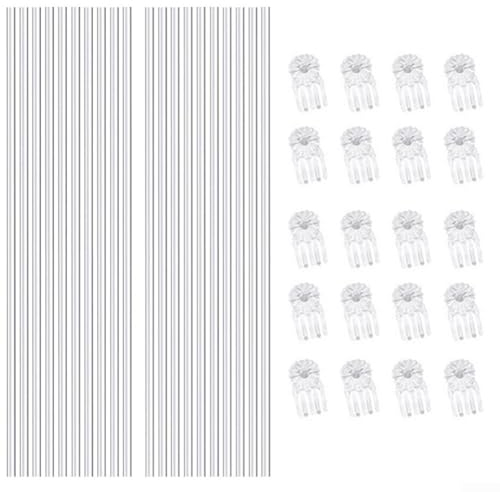 SPORTARC Transparente Acryl-Pflanzstäbe mit Clips, perfekt für Orchideen und Blumen (40 cm)