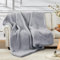 ShowyLive Plaid Polaire Couverture Polaire Flanelle Douillette 1000gsm pour Chambre Canapé, Chaud et Doux en Peluche Plaid Fourrure pour l'hiver (Gris Clair, 100 * 160cm)