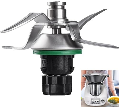 IUSOT Thermomix Messer Kompatibel Mit TM5 / TM6, Mixmesser TM5 Edelstahl mit Dichtring Ersatz für Vоrwerk Thermоmix Messer TM5 / TM6 Ersatzmesser - Vоrwerk Thermоmix Zubehör für TM5 / TM6