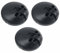 VIOKS Set 3x Laufrolle Rad Rädchen Schwarz Ersatz für Bosch Siеmens 10003191 - Lenkrolle Rolle Vorne mit Stahlachse für Bodenstaubsauger Staubsauger