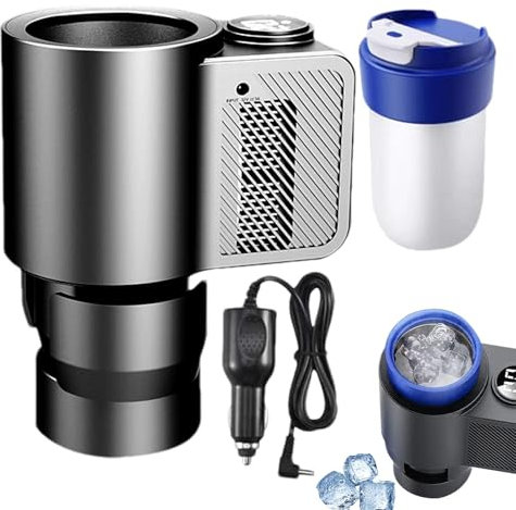 Heating and Cooling Car Cup Holder | 2-in-1 Smart Car Mug Holder | Quick Heating & Cooling Beverage Holder, Safe 12V 36W for Water, Milk, Coffee, and Drinks, Portable Car Cup Warmer & Cooler