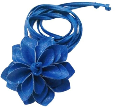 1 Stück Damen Gürtel PU Leder Blumen Gürtel Dünner Blumengürtel Geflochtener Taillengürtel Taillenseil Kordel Taillenkette Ziergürtel Hemdrockgürtel Taillenkordel für Alltagskleidung,Königsblau