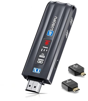 Transmetteur HDMI sans Fil, 2025 WELUSOPU avec Affichage LED Intelligent, HDMI sans Cable Emetteur 1080P@60Hz, 2.4/5G, Portée 50M (165FT) pour PC, Caméscope, TV vers TV/Écran/Projecteur