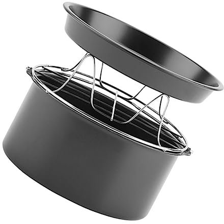 ELAYARD Accesorios Para Freidora De Aire De Molde Para Pastel y Pizza Estante De Vapor Utensilios De Cocina Para Hornear Inoxidable