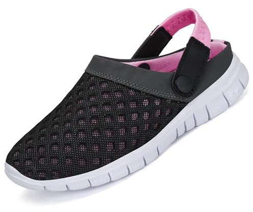 SAGUARO Chaussures de Jardin Hommes Mules Femmes Sabots Respirant Pantoufle d'été Sandales de Plage Rose 41