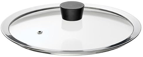 Tempered Glass Pan Lid with Steam Vent – Universal Fit, Heat-Resistant Handle (25 CM)
