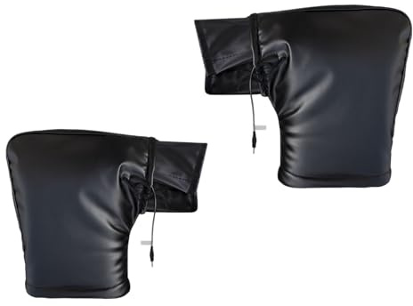 Arroopu Manchons Chauffants pour Guidon en Hiver,Chauffe-Mains Et Couverture Thermique Protège Mains,Manchons Chauffants pour Le Guidon De Moto | Destinés Aux Quads, Aux Motoneiges, Vélos