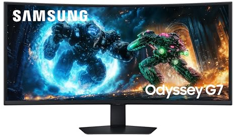 Samsung Odyssey G7 LS40FG756EUXXU 40 Curved Ultrawide WUHD Gaming Monitor - 180Hz, 1ms, 5120x2160, 1000R, Height Adjust (Renewed)