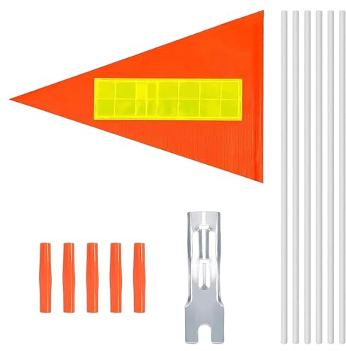 Fahne fahrradanhänger 19.5 X 28 cm Fahrradfahne für Kinder Sicherheitswimpel Fahrradwimpel Verstellbare Fahrrad Wimpel Kinderfahrradfahne Fahrrad fähnchen Kinderfahrrad Sicherheitswimpel Warnschild