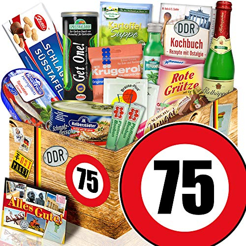 Spezialitätenbox / DDR Geschenkbox L / Zahl 75 / Geschenkideen Vater