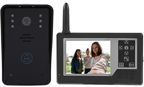 Eboxer 2.4G 3.5inch TFT All-Digital Interphone vidéo phéphole sans Fil avec Sonnette interphone pour la Maison (sauf Le Moniteur + intérieur)