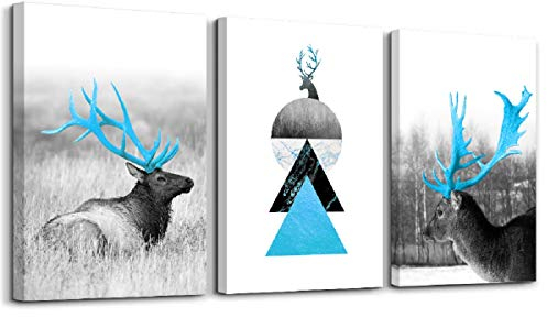 bestpricepictures 120 x 80 cm Bild auf Leinwand Hirsch 4409-SCT deutsche Marke und Lager - Die Bilder/das Wandbild/der Kunstdruck ist fertig gerahmt