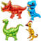 Riesige selbststehende Dinosaurier-Folienballons für Dinosaurier-Geburtstagsparty-Zubehör, Dekorationen, 4 Stück