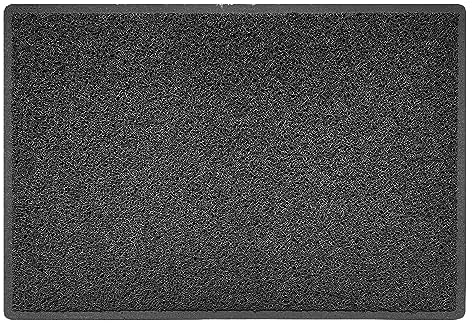 Nicoman Schlicht Schmutzfangmatte, waschbar, Dunkelgrau (Drainage Offen), Groß (90x60cm)