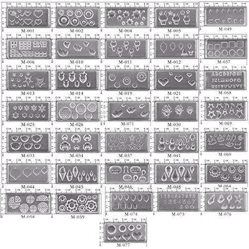 Max-Tonsen 36 Pieces Mini Nail Art Silicone Mold Leaves Flower Animals Template Resin Molds Kit,A