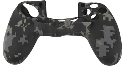 Funda protectora para mando de PS4, funda de silicona suave a prueba de polvo, cubierta de mango de controlador de juegos, funda protectora para controlador de PS4 (gris)