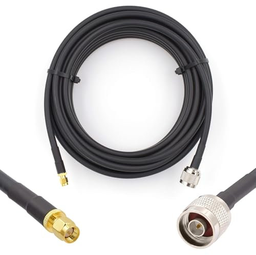 N Maschio a SMA Maschio Cavo coassiale 2m 50ohm 5D-FB Ø7,5mm prolunga 2 metri a bassissima perdita per LTE Antenna esterna 4G 5G Modem Amplificatore GSM Router WIFI Ripetitore cellulare
