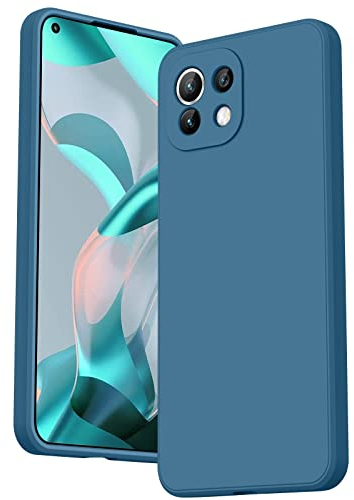 AK Kompatibel mit Xiaomi Mi 11 Lite 5G/Mi 11 Lite 4G/Mi 11 Lite 5G NE Hülle Silikon Handyhülle mit Microfiber Stoßfeste Schutzhülle Hülle für Xiaomi Mi 11 Lite