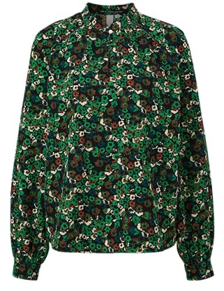 Q/S by s.Oliver Women's Bluse Langarm, Green, 36