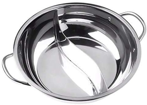 TOPBATHY Kochen mit Geschmacksrichtungen Chinesischer Yin-yang-topf 1 Stück Hot Pot-teiler Kochen auf Gasherden Shabu-shabu-topf Edelstahl für Induktionsherde Geeignet