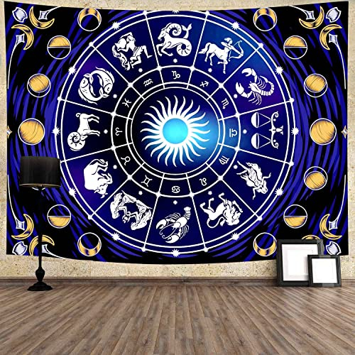 799 Wandtuch Sternzeichen Astrologie Sonne Und Mond Psychedelischer Boho Hippie Tapisserie Für Schlafzimmer Dekoration Wanddekoration Wand Teppich, Für Schlafzimmer, Wandkunst, 150x200cm