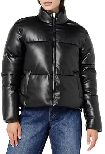 The Drop Pufferjacke für Damen, Priscilla Veganes Leder, Schwarz, M