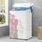 Odot Washing Machine Cover Top Load Waterproof Dustproof Washer Machine Dryer Protector Sunscreen Washer Dryer Cover Flowers for Most Top Load Washer Dryer (Pink Flowers,XL(8.5-12kg))