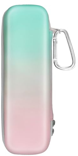 Zahnbürsten Etui Reiseetui kompatibel mit Braun Oral B/Oral-B/Philips Sonicare/Seago Elektrische Zahnbürste mit 2 Netztaschen Zubehör Aufbewahrung, Tragbare Hartschalen Reise (Grün & Rosa Gradient)
