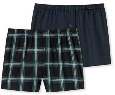 Schiesser Herren 2 Pack Boxershorts Baumwolle Web Multipack - Webboxer, Sortiert 14_180202, 9