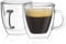 Keyoung Dubbelwandig Lot de 2 verres à expresso avec anse pour cappuccino, latte macchiato, thé, glace, lait, bière 180 ml