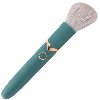 Maquillage Rechargeable USB, Maquillage Pinsel Cheveux Brosse de beauté électrique Vibrateur Vert Pinceau de Maquillage Rotatif Visage 10 Vitesses Doux Moelleux