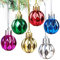 BETESSIN 24 Stück Mini Christbaumkugeln 3cm - Kleine Weihnachtskugeln aus Kunststoff - Weihnachtsbaum Deko - Weihnachtsdeko zum Aufhängen - Bruchsichere Christbaumschmuck Bunt (Stil B)
