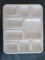 Disposable 9 Compartment Heavy-Duty Plates Eco-Friendly Compostable Sugarcane Paper Plates - Pack of 50