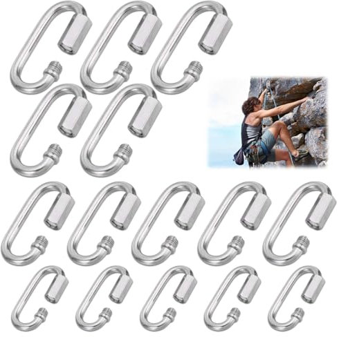 Premium Edelstahl Karabiner - Vielseitige Schraubkarabiner und Karabiner Klein für Herren und Damen - Langlebige und Rostbeständige Karabiner aus Edelstahl