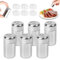 QOUBNIC 6Pcs Mini Salero, Saleros de Cocina Saleros y Pimenteros, Juego de Salero y Pimentero de Viaje para Barbacoa Camping al Aire Libre