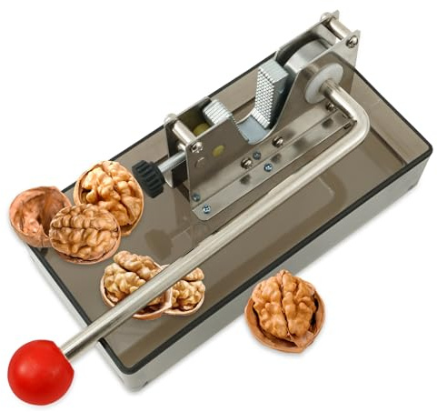 harupink Nussknacker,Edelstahl Nut-Cracker mit Hebel-Funktion,Einstellbare Größe,Mühelos,Walnussknacker für Kastanien, Pekannüsse, Haselnüsse,Paranüsse