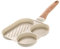 MagiDeal Petit-déjeuner poêle à frire 3 dans 1 poêle à grill divisé, Beige