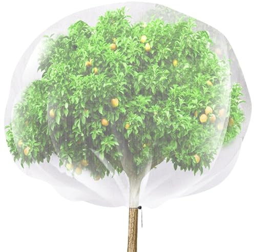 TYXHXTF Insektenschutznetz, Pflanzenschutznetz mit Kordelzug, 1 x 1.2M Gemüsenetz Feinmaschig Insektennetz Vogelschutznetz Gartennetz, für Pflanzen Gemüse Schutz