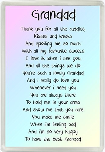 Grandad Poem Jumbo Fridge Magnet Ideal Birthday Fathers Day Gift M82