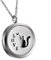 JewelryWe Damen Halskette, Edelstahl Love Hohle Katze Schmetteling Aromatherapie Ätherische Öle Diffusor öffenbar Floating Medaillon Locket Anhänger mit 6 Bunt Filzkreisen und 45cm Kette, Silber