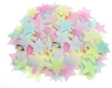 200 Stück Leuchtsterne - Selbstklebende Fluoreszierende Sterne Aufkleber für Wand und Decke, Leuchten im Dunkeln, Perfekt für Kinderzimmer und Schlafzimmer Dekoration