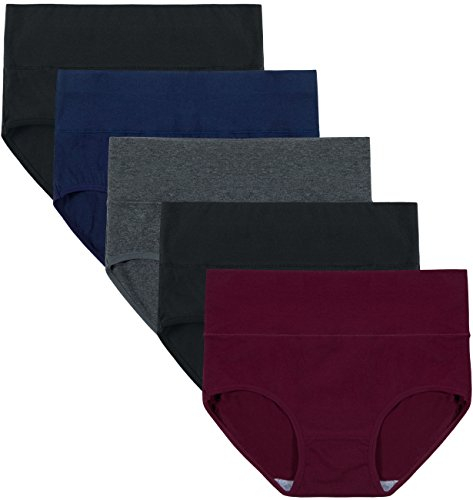 INNERSY Unterhosen Damen Baumwolle Weich Bauch Weg Unterwäsche Damenslips, XS, Colour 5d