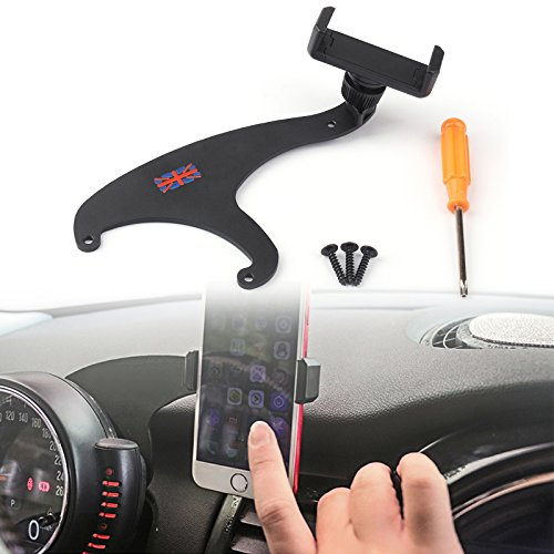 Areyourshop 360°Drehung Auto Lenker Halterung für Mini Cooper F54 F55 F56, Metall, Rutschfest, GPS-Geräte, Smartphones